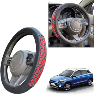 PEEPS STORE Steering Cover For Hyundai Elite i20(Black, Leatherite)