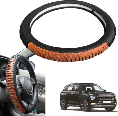 PEEPS STORE Steering Cover For Hyundai Creta(Black, Leatherite)