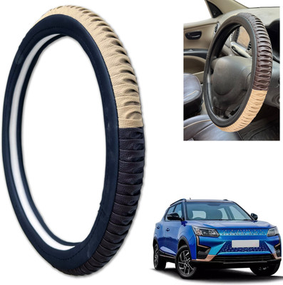 PEEPS STORE Steering Cover For Mahindra XUV(Black, Leatherite)