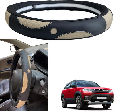PEEPS STORE Steering Cover For Maruti NA(Black, Leather)
