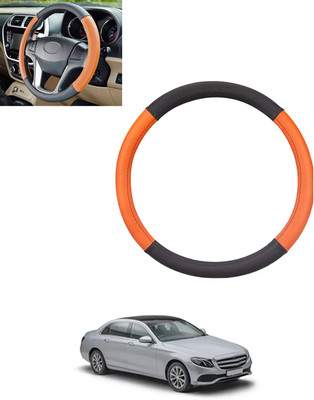 monolive Steering Cover For Mercedes Benz E200(Tan, Black, Leatherite)