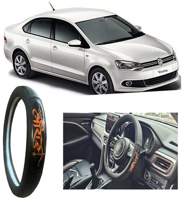 OOLTAH PAHIYA Hand Stiched Steering Cover For Volkswagen Vento(Black, Leatherite)