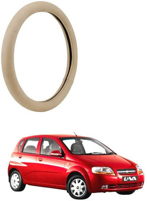 RKPSP Hand Stiched Steering Cover For Universal For Car Aveo UVA(Beige, Leatherite)