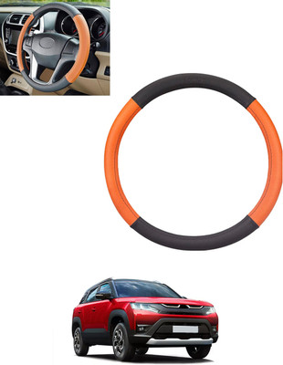 MSNP Steering Cover For Maruti Universal For Car(Tan & Black, Leatherite)