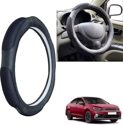 PEEPS STORE Steering Cover For Volkswagen NA(Black, Leatherite)