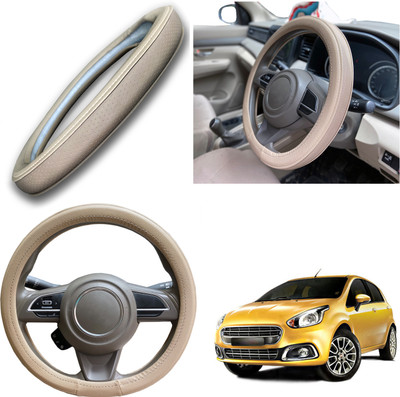 PEEPS STORE Steering Cover For Fiat Punto Evo(Black, Leatherite)