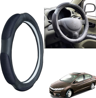 PEEPS STORE Steering Cover For Honda New City(Black, Leatherite)