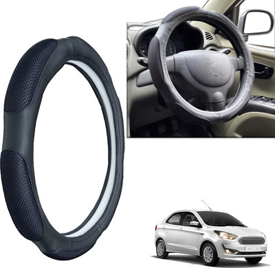 PEEPS STORE Steering Cover For Ford Aspire(Black, Leatherite)