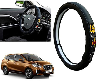 GS Grow n Shine Hand Stiched Steering Cover For Datsun Pep Plus(Black, Leatherite)