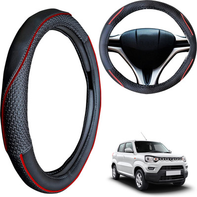 PEEPS STORE Steering Cover For Maruti NA(Black, Leatherite)