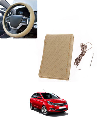 AYW Hand Stiched Steering Cover For Tata Bolt(Beige, Leatherite)