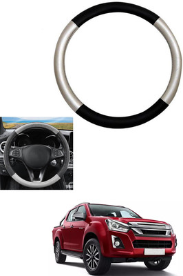 MATIES Steering Cover For Toyota Universal For Car(Silver, Black, Leather)