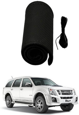 RKPSP Hand Stiched Steering Cover For Universal For Car Universal For Car(Black, Leatherite)
