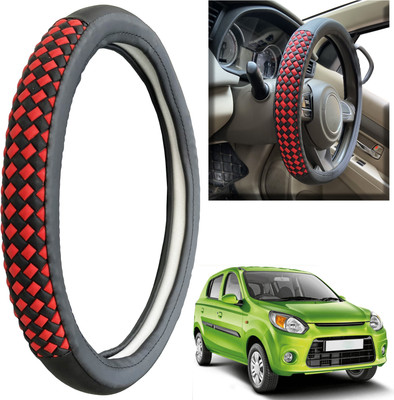 PEEPS STORE Steering Cover For Maruti Alto(Black, Leatherite)