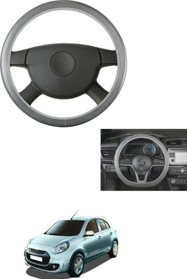 MATIES Steering Cover For Renault Pulse(Grey, Leather)