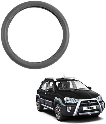 RKPSP Hand Stiched Steering Cover For Universal For Car Etios Cross(Grey, Leatherite)