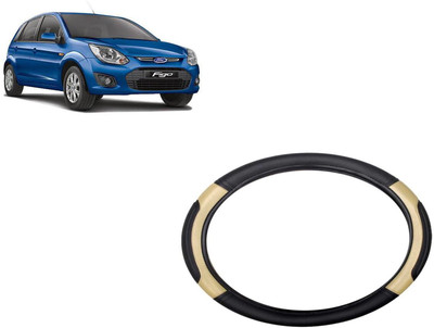 HOTRENZ Steering Cover For Ford Figo(Black,Beige, Leatherite)