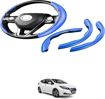 Pecunia Steering Cover For Universal For Car S-Cross(Carbon Fiber Blue, Polyurethane)