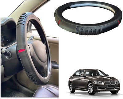 PEEPS STORE Steering Cover For BMW 3 Series(Black, Red, Leatherite)