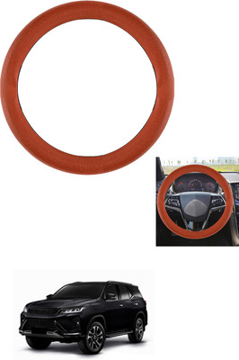 MATIES Steering Cover For Toyota Universal For Car(Tan, Leather)