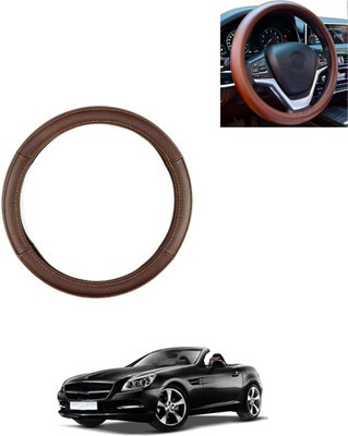 AYW Steering Cover For Mercedes Benz Universal For Car(Brown, Leatherite)