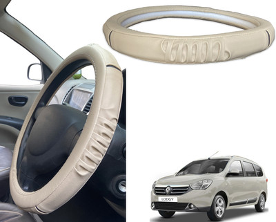 PEEPS STORE Steering Cover For Renault Lodgy(Black, Red, Leatherite)