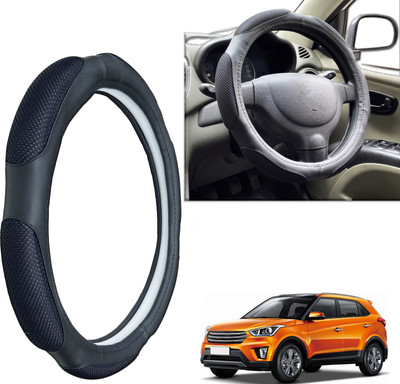 PEEPS STORE Steering Cover For Hyundai Creta(Black, Leatherite)
