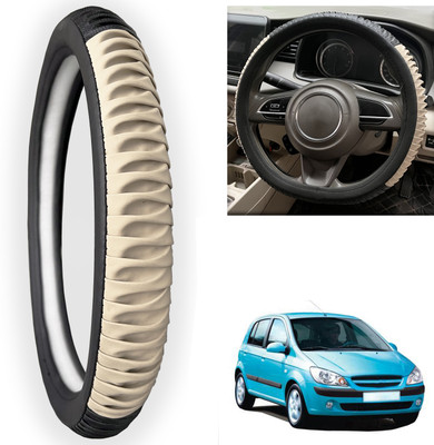 PEEPS STORE Steering Cover For Hyundai Getz(Black, Leatherite)