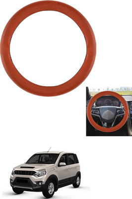MATIES Steering Cover For Mahindra Universal For Car(Tan, Leather)