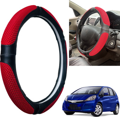 PEEPS STORE Steering Cover For Honda Jazz(Black, Leatherite)