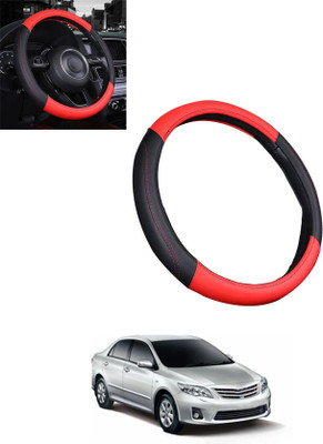 monolive Steering Cover For Toyota Altis(Red, Black, Leatherite)