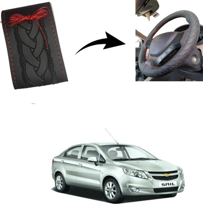 Autoinnovation Hand Stiched Steering Cover For Chevrolet Sail(Black, Leather)