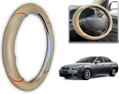 PEEPS STORE Steering Cover For BMW 525i(Black, Red, Leatherite)