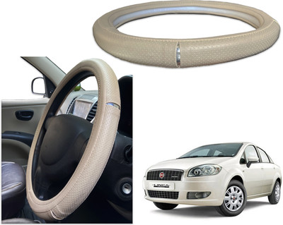 PEEPS STORE Steering Cover For Fiat Linea Classic(Black, Red, Leatherite)