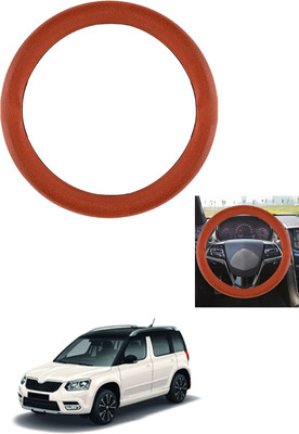 MATIES Steering Cover For Skoda Yeti(Tan, Leather)