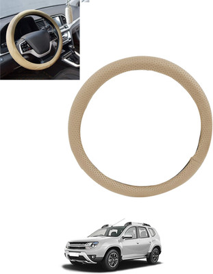 monolive Hand Stiched Steering Cover For Renault Duster(Beige, Leatherite)
