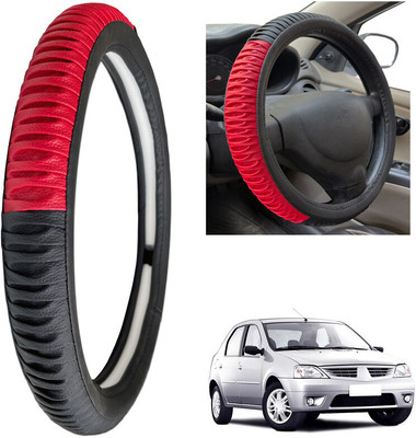 PEEPS STORE Steering Cover For Mahindra Logan(Black, Leatherite)