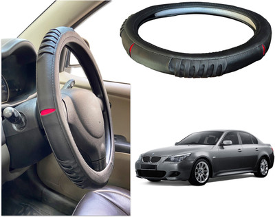 PEEPS STORE Steering Cover For BMW 525i(Black, Red, Leatherite)