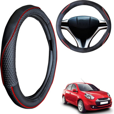 PEEPS STORE Steering Cover For Renault Pulse(Black, Leatherite)