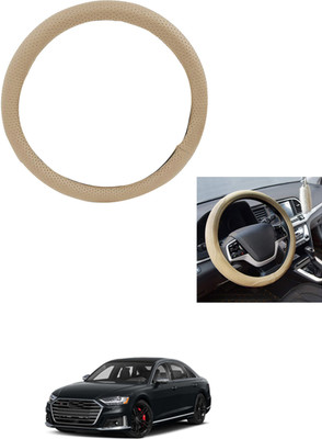 MATIES Steering Cover For Audi S8(Beige, Leather)