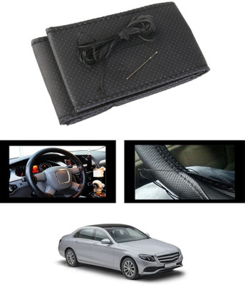 monolive Hand Stiched Steering Cover For Mercedes Benz E200(Black, Leatherite)