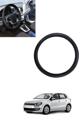 ABJD Steering Cover For Volkswagen Polo(Black, Leatherite)