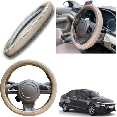 PEEPS STORE Steering Cover For Hyundai Verna(Black, Leatherite)