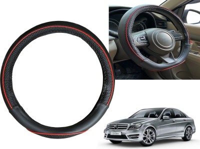 PEEPS STORE Steering Cover For Mercedes Benz C-Class(Black, Red, Leatherite)