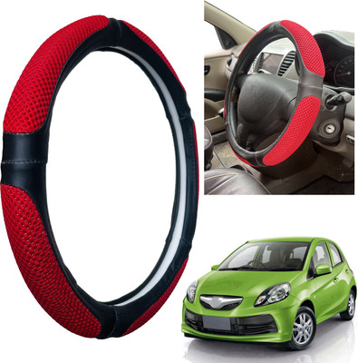 PEEPS STORE Steering Cover For Honda Brio(Black, Leatherite)