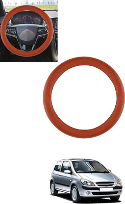 ABJD Steering Cover For Hyundai Getz(Tan, Leatherite)