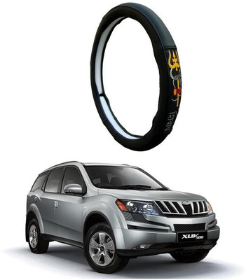 AUTO PEARL Steering Cover For Mahindra XUV 500(Black, Leatherite)