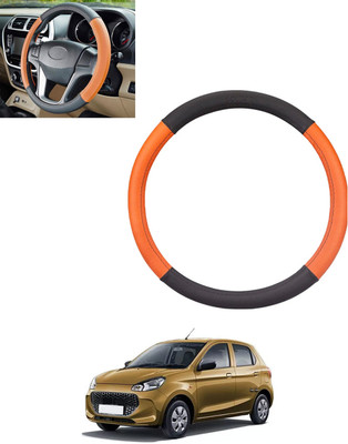 monolive Steering Cover For Maruti Alto K10(Tan, Black, Leatherite)