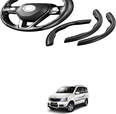 Pecunia Steering Cover For Mahindra Universal For Car(Carbon Fiber Black, Polyurethane)