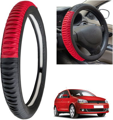 PEEPS STORE Steering Cover For Volkswagen Polo(Black, Leatherite)